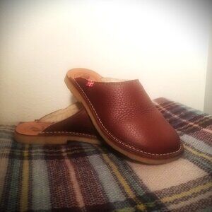 Duckfeet Klitmoller Wool-lined slides in Nut Size 39